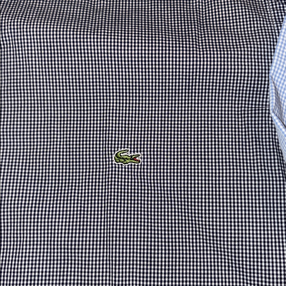 Lacoste Men’s Patchwork Gingham Button-Down Shirt… - image 2